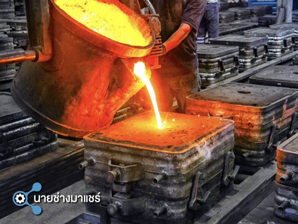 metal casting process into mold indsutry