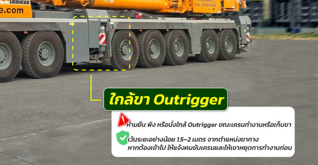 4.ใกล้ขา Outrigger (Outrigger / Stabilizer Area)