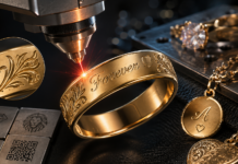 การแกะสลักเครื่องประดับด้วยเลเซอร์ (Laser Engraving) เทคโนโลยีการสร้างลวดลายความละเอียดสูงบนเครื่องประดับ Laser Engraving jewelry manufacturing